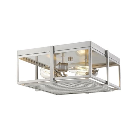 Z-Lite Halcyon 3 Light Flush Mount, Brushed Nickel 724F15-BN